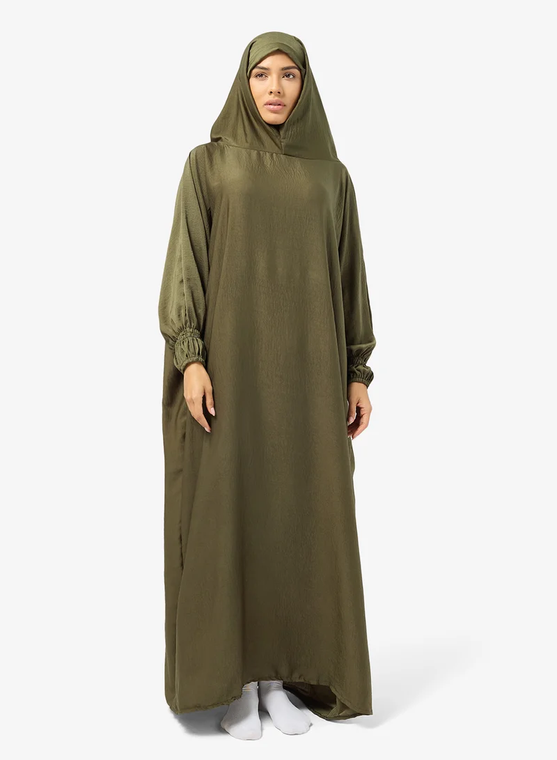hayas closet  Hooded Flared Sleeve Prayer Dress for Women | Best Price UAE
